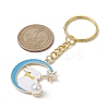 Moon with Rabbit Alloy Enamel Pendant Keychain KEYC-JKC00623-03-3