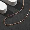 Brass Curb Chains Necklaces for Women NJEW-D302-18RG-3