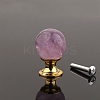 Metal & Natural Amethyst Drawer Knobs PW-WG57F80-04-1