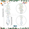 8Pcs Glass Pendants PALLOY-SP00008-2