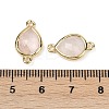 Natural Rose Quartz Faceted Connector Charms G-L514-048P-10-3