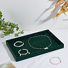 Rectangle Wood Covered with Velvet Display Trays ODIS-WH0030-208-2