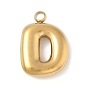 304 Stainless Steel Initial Pendants STAS-S186-12D-G-1