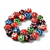 Handmade Printed Porcelain Beads PORC-F005-02-5