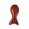 Natural Red Jasper Pendants G-Q608-03B-1
