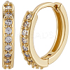 3 Pairs Brass Micro Pave Clear Cubic Zirconia Hoop Earrings EJEW-BBC0001-29-1