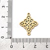 201 Stainless Steel Hollow Witch Knot Connector Charms STAS-V014-02G-3