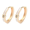 Brass Micro Pave Clear Cubic Zirconia Hoop Earrings for Women EJEW-S234-06G-1