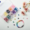 200Pcs 10 Colors Natural Weathered & Crackle Agate Beads Strands G-CJ0001-54-6