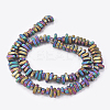Electroplate Non-magnetic Synthetic Hematite Beads Strands G-P367-H-2