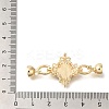 Brass & Abalone & Shell Fold Over Clasps KK-K389-131G-3