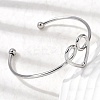 304 Stainless Steel Cuff Bangles for Women BJEW-Z150-02P-01-3