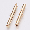 Brass Slide On End Clasp Tubes KK-Q747-11H-KC-2