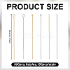600Pcs 6 Styles 304 Stainless Steel Flat Head & Ball Head & Eye Pins STAS-ME0003-14-2