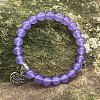 Natural Amethyst Round Beaded Stretch Bracelets DM7312-7-1