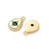 Brass Micro Pave Cubic Zirconia Charms KK-D504-20B-G-2