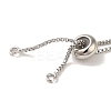 Rack Plating Adjustable Brass Box Chain Slider Bracelet Making KK-M285-03P-2