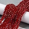 Baking Paint Imitation Jade Glass Bead Strands DGLA-A034-J4MM-A29-5