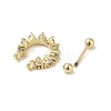 Rack Plating Brass Pave Clear Cubic Zirconia Nose Studs for Women Men EJEW-C097-23D-G-2
