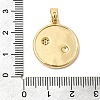 Brass Clear Cubic Zirconia Pendants KK-G554-10B-G-3