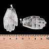 Natural Quartz Crystal Carved Pendants G-K369-01P-12-3