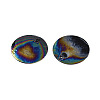 Spray Painted Natural Capiz Shell Pendants SSHEL-Z002-01C-2