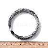 Rectangle Natural Map Stone Beads Stretch Bracelets for Women Men BJEW-Z149-01G-5