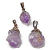 Natural Amethyst Pendants G-M405-03R-3