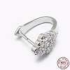 Anti-Tarnish Rhodium Plated 925 Sterling Silver Micro Pave Cubic Zirconia Pendant Bails X-STER-P034-67P-1
