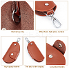WADORN® 3Pcs 3 Colors Cowhide Leather Key Cases DIY-WR0001-68-2