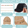 3Pcs Alloy Enamel & Plastic & Brass Baseball Cap Chain AJEW-FG00014-4