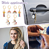 Alloy Enamel Meteor &   Rainbow & Unicorn Pendant Locking Stitch Markers HJEW-AB00050-6