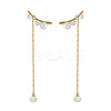 925 Sterling Silver Clip-on Earring EJEW-P231-29G-1