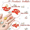 25Pcs 5 Colors Alloy Enamel Pendants ENAM-YW0006-78-5