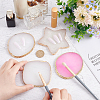 4Pcs 4 Style Resin Imitation Agate Color Palette MRMJ-NB0001-19-3