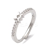 Rack Plating Brass Clear Cubic Zirconia Constellation Adjustable Rings for Women RJEW-S407-08P-09-1
