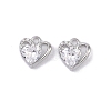 Brass Micro Pave Clear Cubic Zirconia Pendants KK-K351-45D-P-1