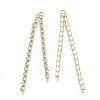 Brass Cup Chains Tassel Big Pendants PALLOY-S177-72LG-2