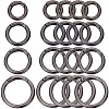 20Pcs 4 Styles Alloy Spring Gate Rings FIND-SP0001-50C-1