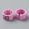 Plastic Poultry Leg Identification Bands AJEW-WH0415-99H-2