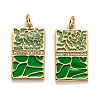 Brass Cubic Zirconia Pendants ZIRC-O044-06G-1