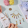 24Pcs 6 Colors Guitar Alloy Enamel Pendant Locking Stitch Markers HJEW-SC00033-3