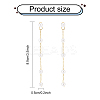 1 Pairs ABS Plastic Imitation Pearl Beaded Tassel Dangle Stud Earrings EJEW-AN0001-52-2