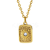 Stylish 304 Stainless Steel Sunbeam Pendant Necklaces for Women Daily Wear YM0399-7-1