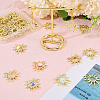 40Pcs Rack Plating Alloy Open Back Bezel Pendants FIND-CA0008-76-5