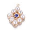 Plastic Imitation Pearl Beads Pendants IFIN-F156-10LG-2