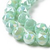 Electroplate Opaque Glass Beads Strands EGLA-H101-01-4