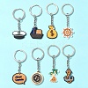 8Pcs 8 Styles Cartoon PVC Pendant Keychain KEYC-FS0001-07-7