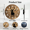 MDF Printed Wall Clock HJEW-WH0058-020-2