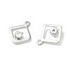 Brass Micro Pave Cubic Zirconia Rhombus Charms KK-Z136-01P-2